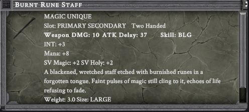 BURNT RUNE STAFF item card
